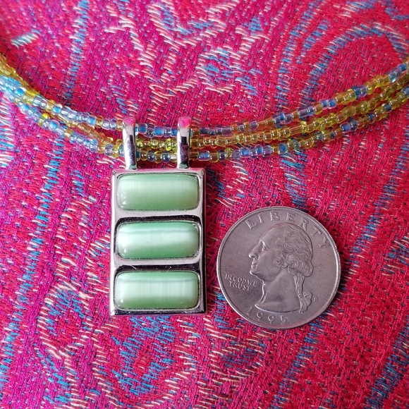 Lia Sophia Summer Sea necklace blue silver green - Picture 12 of 13